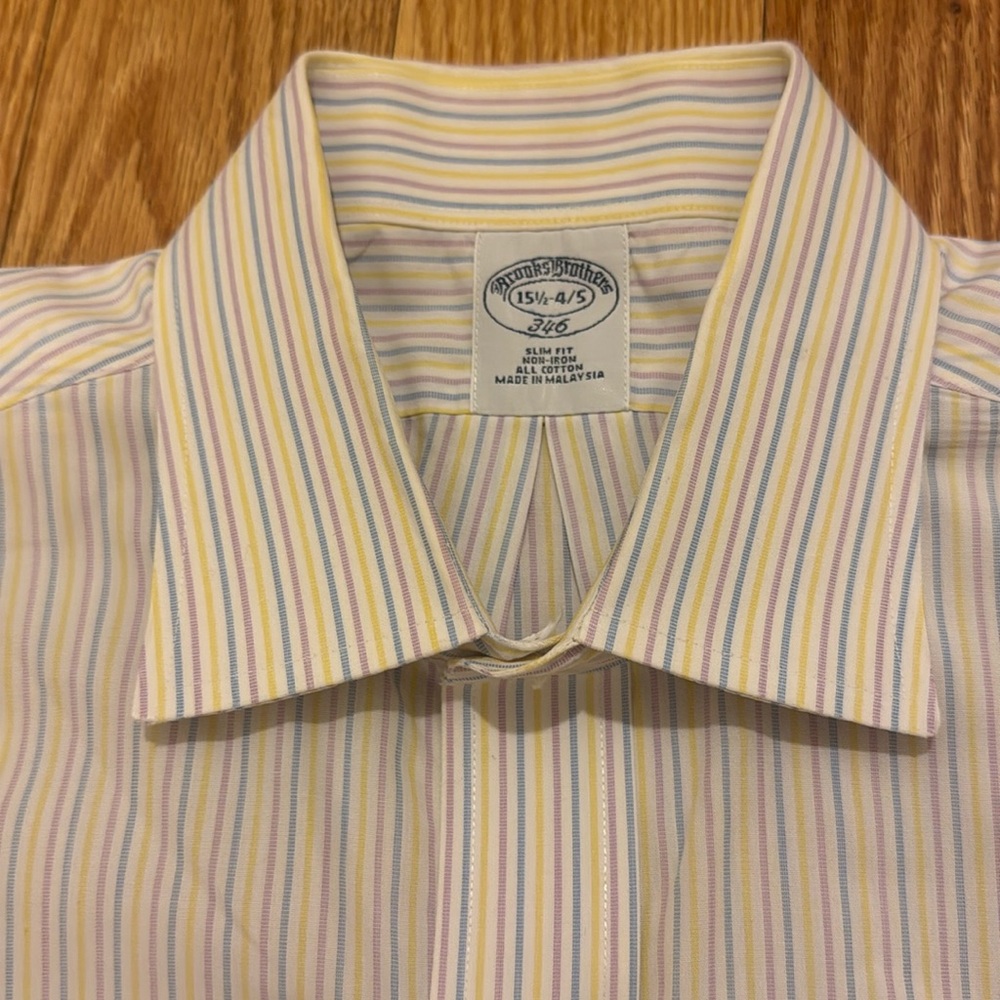 Brooks Brothers Slim Fit Striped Button Down Shirt 15 1/2 - 4/5